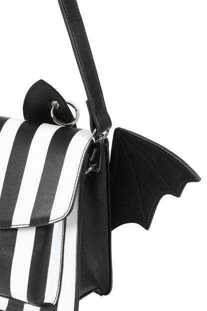 Bat Bag Black White Stripe Banned 