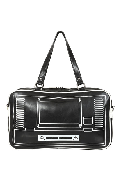 Schwarze Tasche BoomBox Bag mit Radiorekorderprint von Banned&nbsp;