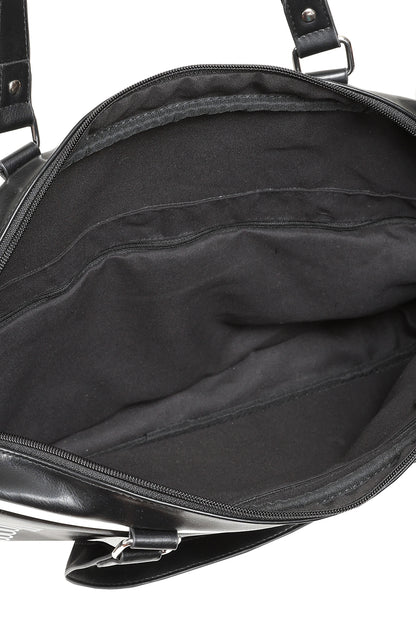 Schwarze Tasche BoomBox Bag mit Radiorekorderprint von Banned&nbsp;