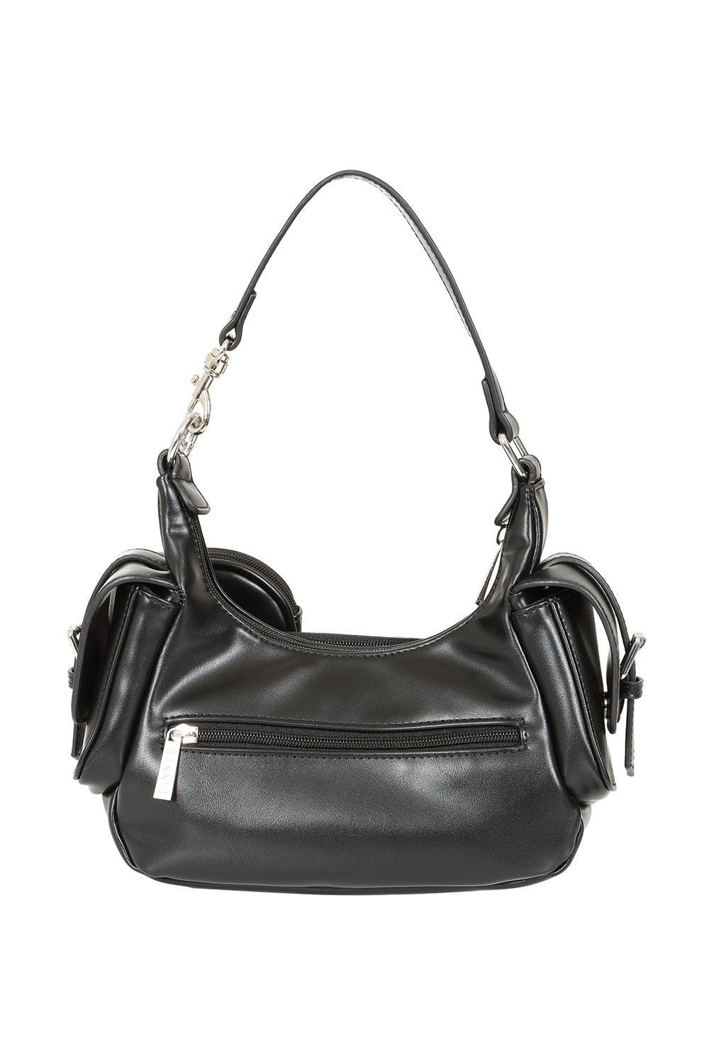 Schwarze Tasche Twin Terror Shoulder Bag mit abnehmbarer kleiner Tasche und Schädelprägung von Banned&nbsp;