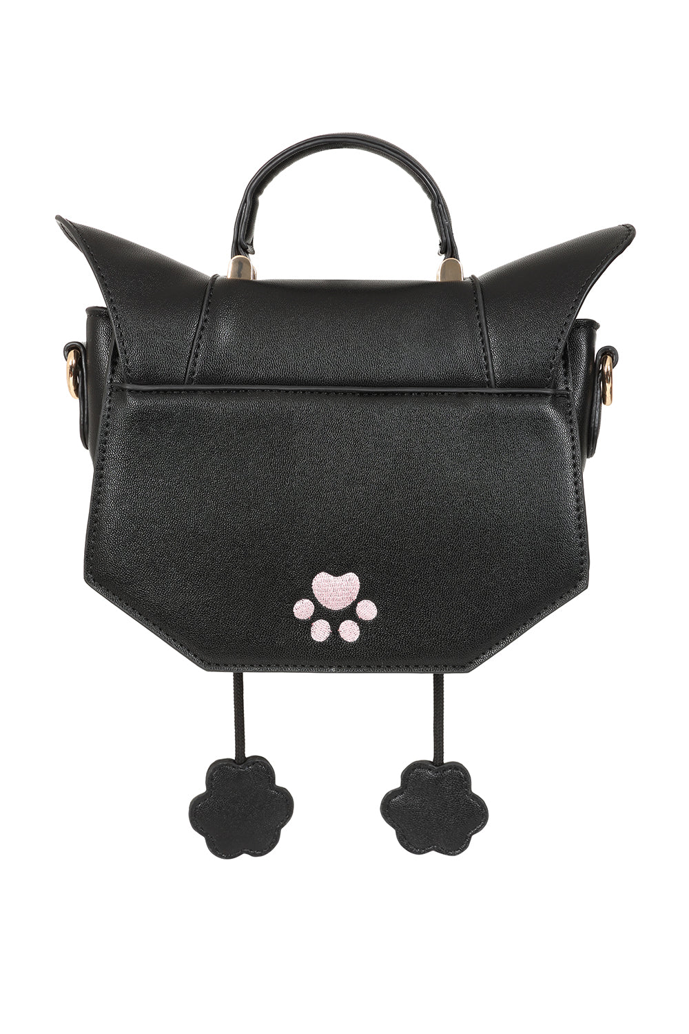 Schwarze Tasche Meowgical Dreams Handbag in Katzenkopfform mit rosaner Schleife von Banned&nbsp;