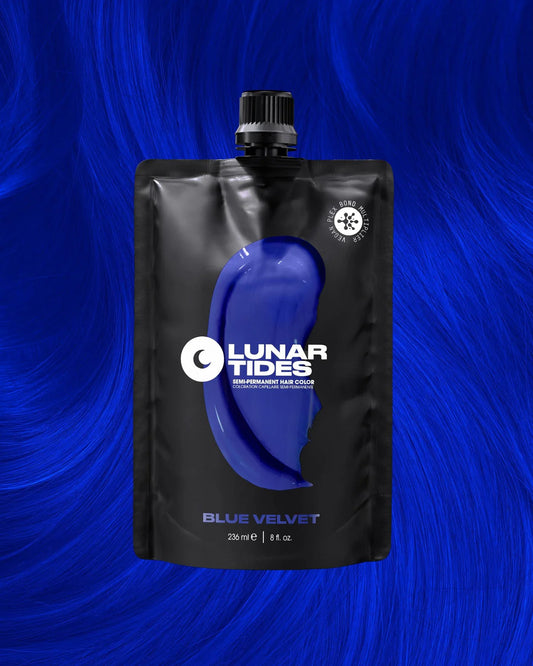 semi-permanente Haartönung Blue Velvet in dem Farbton Königsblau von Lunar Tides