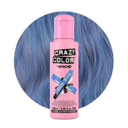 semi-permanente Haartönung Baby Blue in dem Farbton Blau von Crazy Color