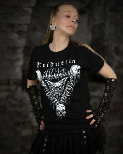Schwarzes Oberteil Beast Shirt im abstrakten Design von Tributica