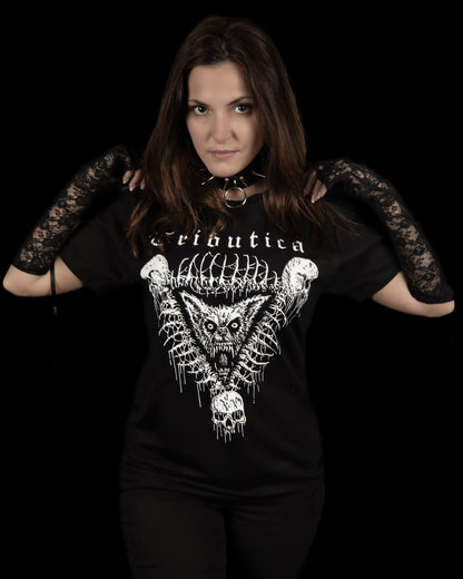 Schwarzes Oberteil Beast Shirt im abstrakten Design von Tributica