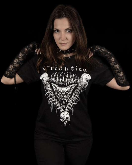 Schwarzes Oberteil Beast Shirt im abstrakten Design von Tributica