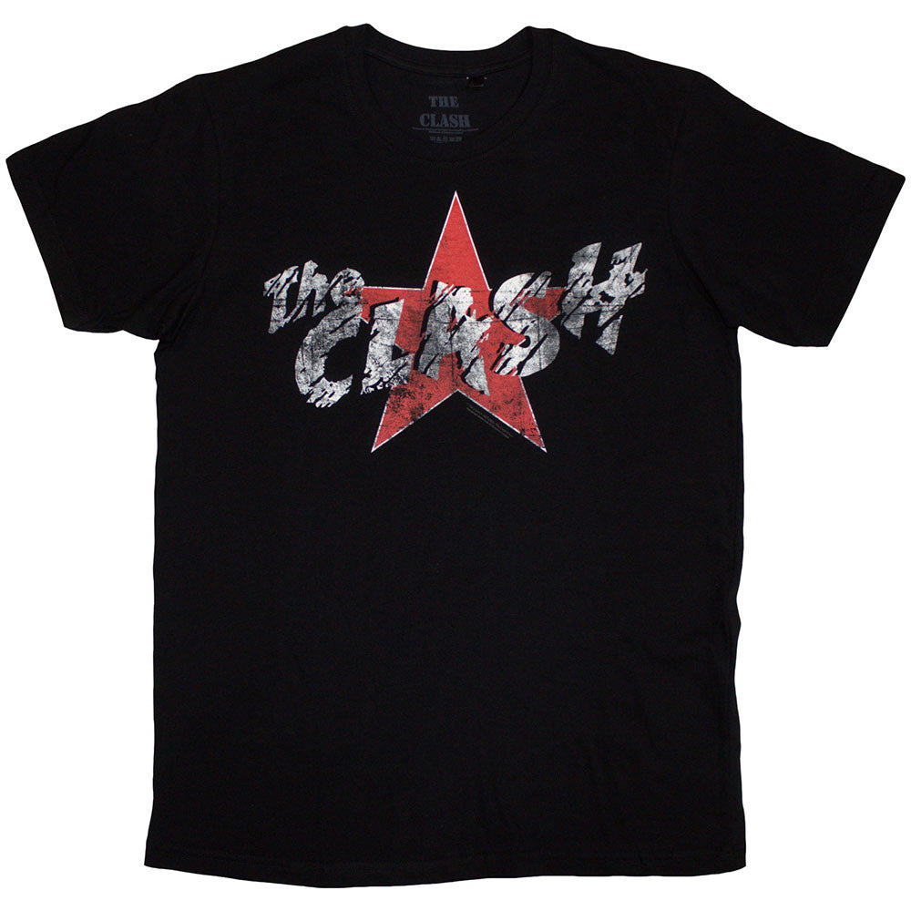 Lizensiertes Clash Star Logo Bandshirt mit rotem Stern
