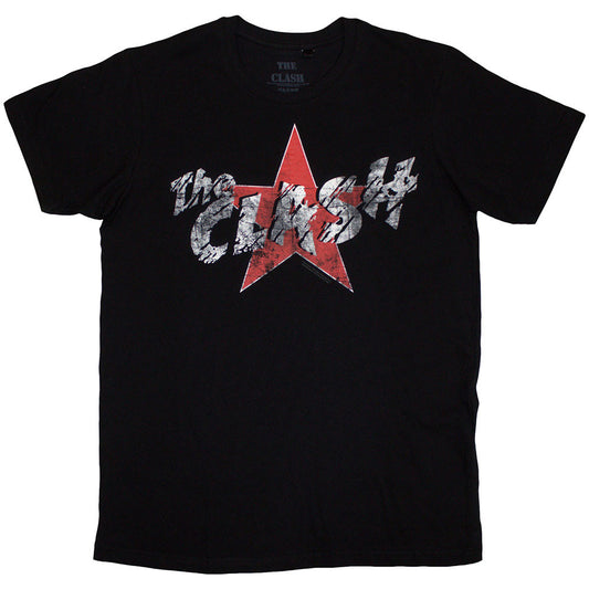 Lizensiertes Clash Star Logo Bandshirt mit rotem Stern