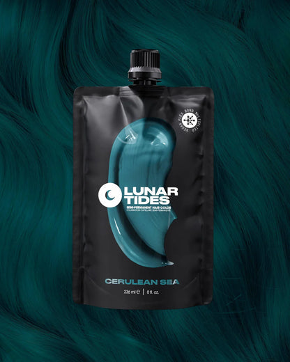 semi-permanente Haartönung Cerulean Sea in dem Farbton Petrolgrün mit blauen Untertönen von Lunar Tides