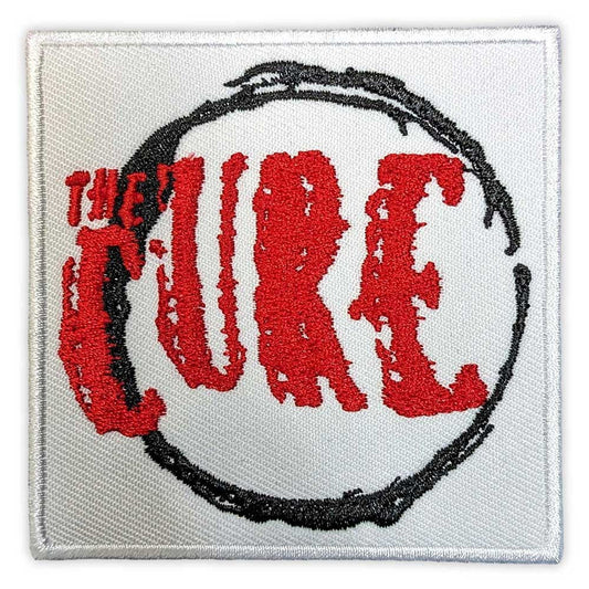Weiß/Roter Aufnäher The Cure Circle Logo Patch Nr.13