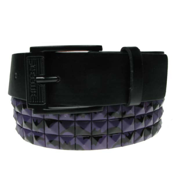 Studded belt 3-row Purple Bat