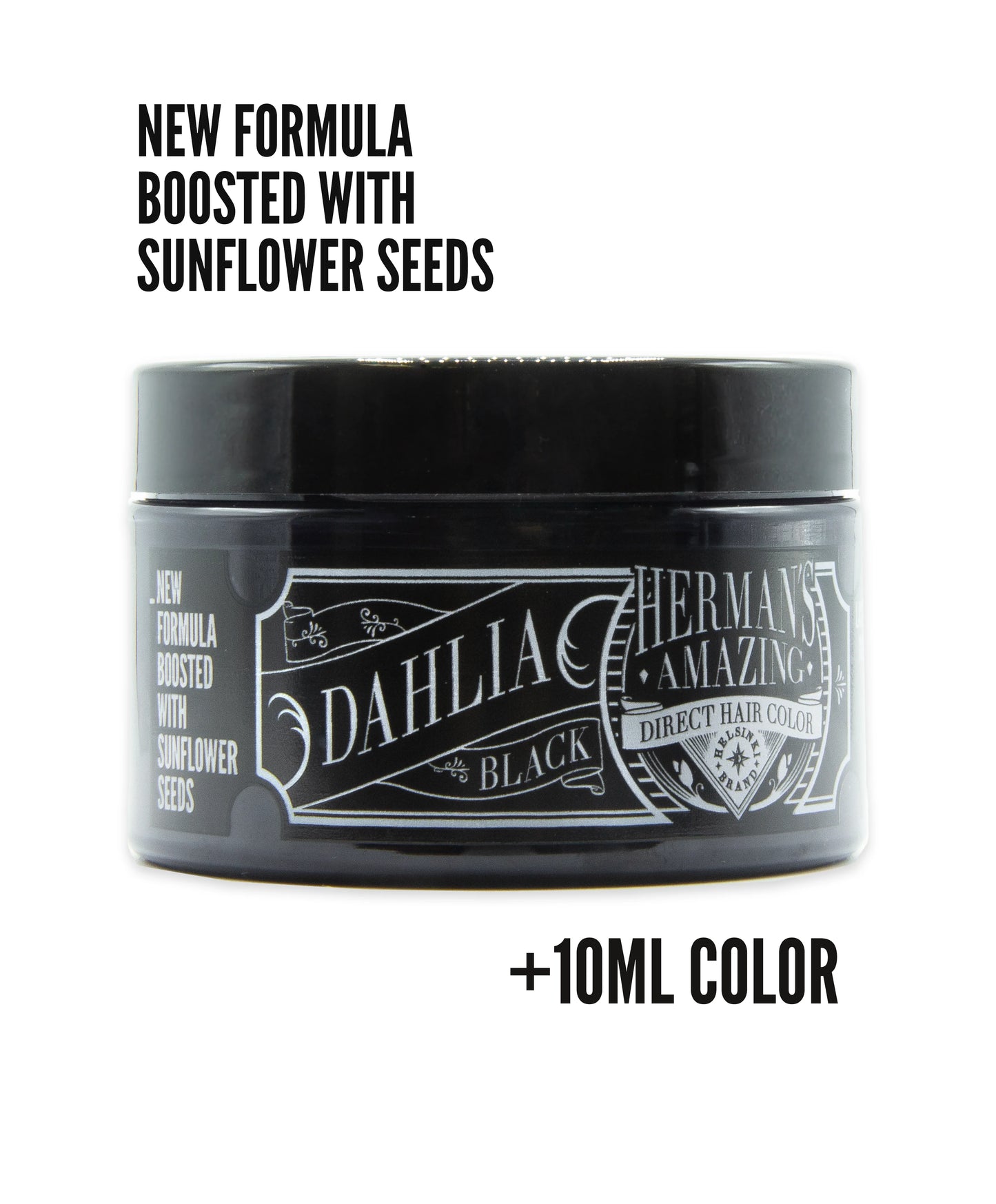 semi-permanente Haartönung DAHLIA BLACK in dem Farbton Schwarz von Herman's Amazing