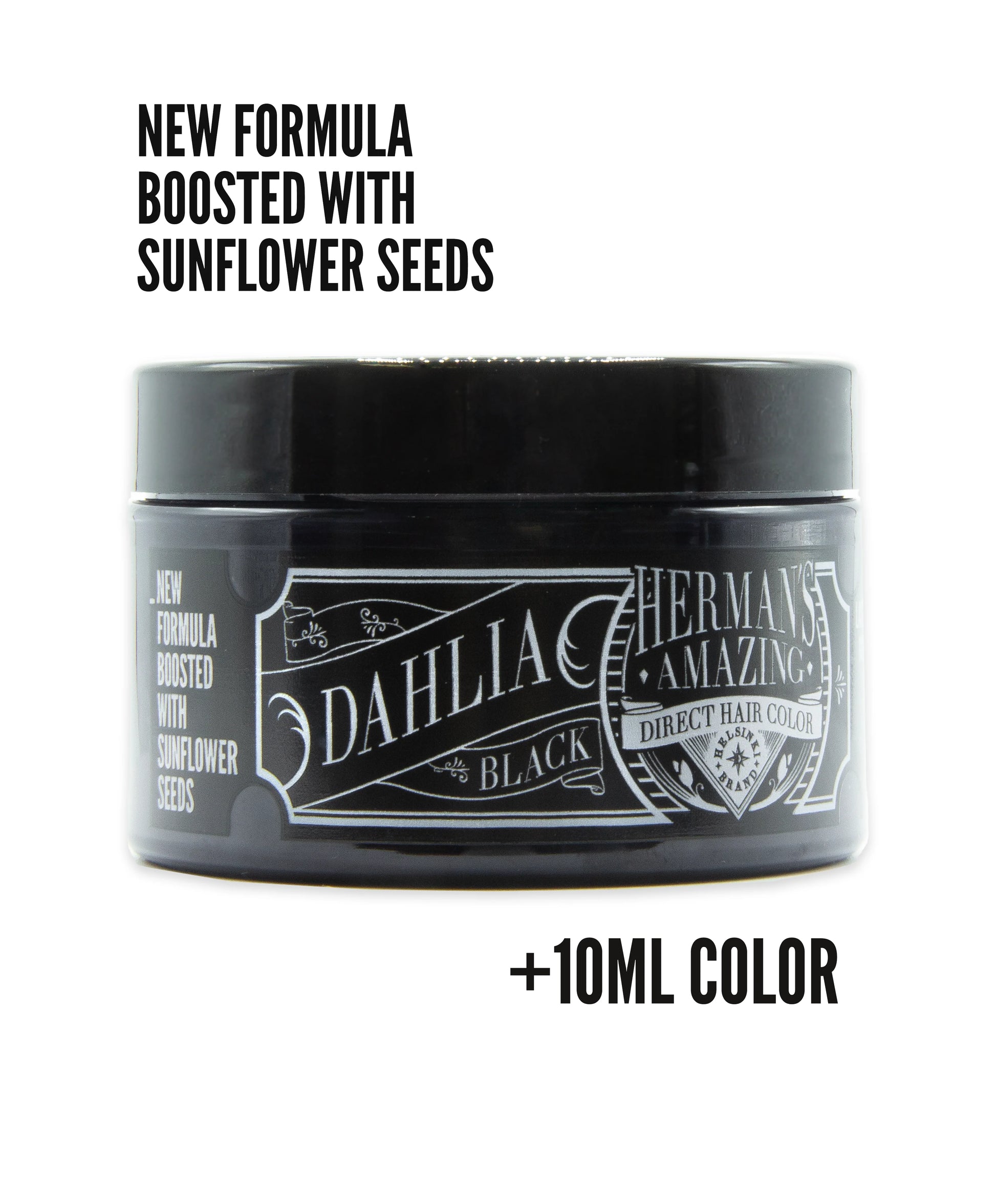 semi-permanente Haartönung DAHLIA BLACK in dem Farbton Schwarz von Herman's Amazing