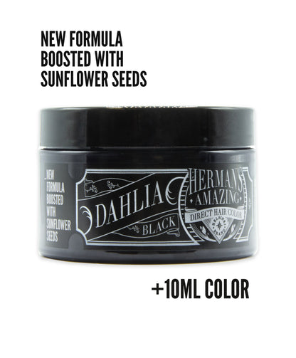 semi-permanente Haartönung DAHLIA BLACK in dem Farbton Schwarz von Herman's Amazing