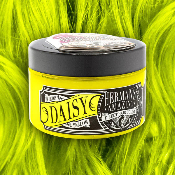 semi-permanente Haartönung UV DAISY YELLOW in dem Farbton Neongelb von Herman's Amazing