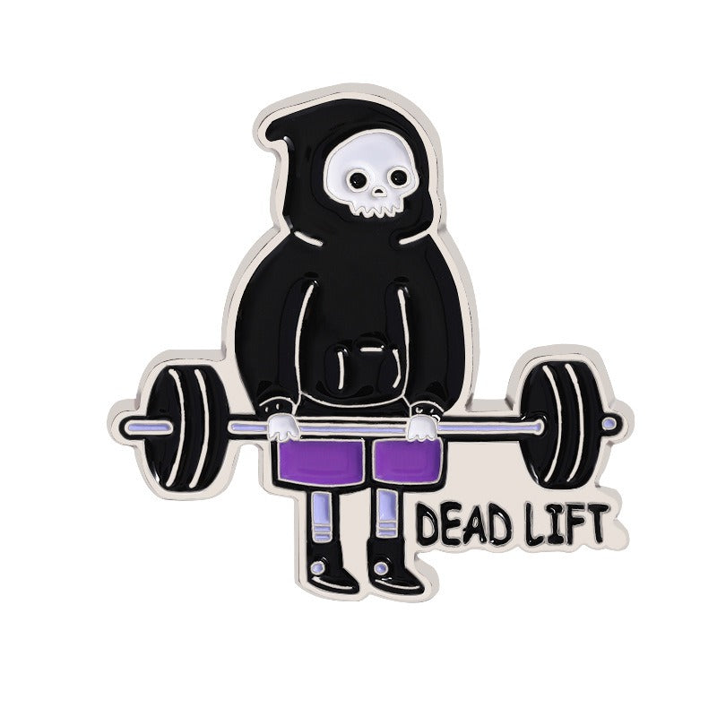 Kleiner Emaille-Anstecker DEAD LIFT ENAMEL PIN von Moon Attic