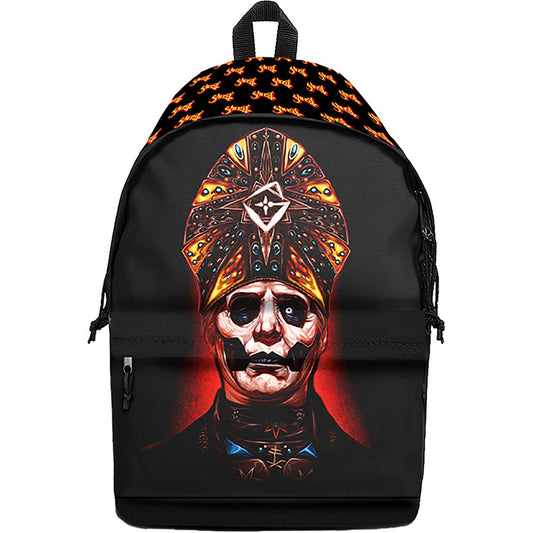 Schwarzer Rucksack Ghost Papa Red Backpack mit großem, roten Print