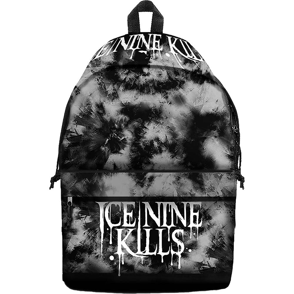 Schwarzer Rucksack Ice Nine Kills Drippy Logo Backpack in Batik-Optik