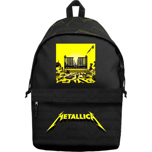 Schwarzer Rucksack Metallica M72 Backpack mit gelbem Print