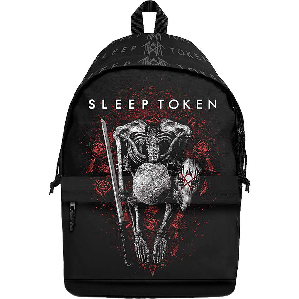 Schwarzer Rucksack Sleep Token The Love You Want Backpack mit Skelettprint