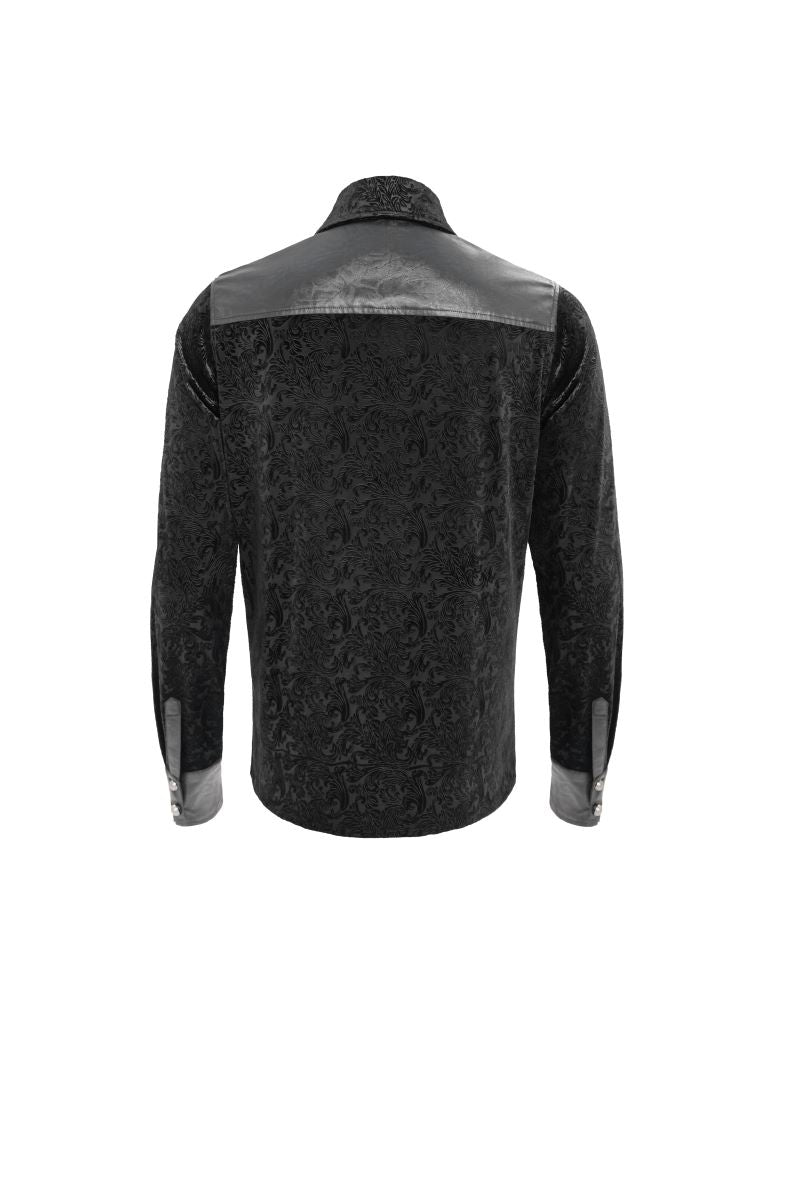 Schwarzes Hemd Vampire Prince Shirt mit Zierschnürung von Devil Fashion