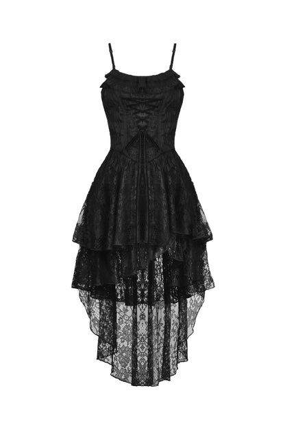 Schwarzes Spitzenkleid LACED LYRICS DRESS mit Zierschnürung von Dark In Love