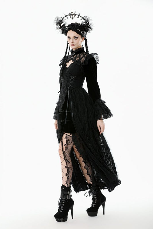 Schwarzer Bolero Darkerling Bolero mit Spitzenverzierung von Dark In Love