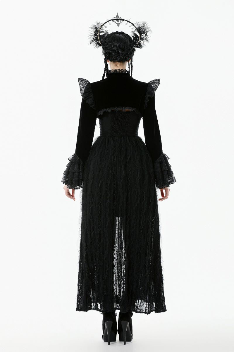 Schwarzer Bolero Darkerling Bolero mit Spitzenverzierung von Dark In Love