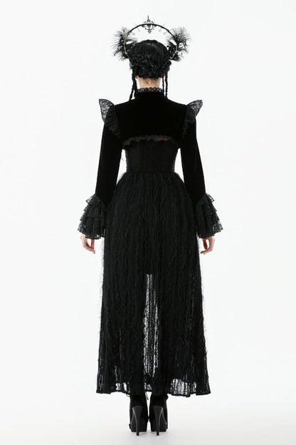 Schwarzer Bolero Darkerling Bolero mit Spitzenverzierung von Dark In Love