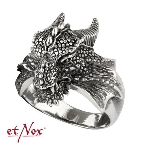 Edelstahlring Drache Ring von etNox