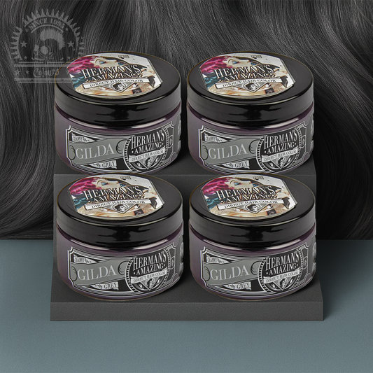 semi-permanente Haartönung 4er-Sparset&nbsp;GILDA GRANNY GREY in dem Farbton Grau von Herman's Amazing