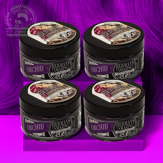 semi-permanente Haartönung 4er-Sparset&nbsp;MAGIC ORCHID&nbsp;in dem Farbton&nbsp;Lila von Herman's Amazing