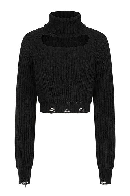 Schwarzer Pullover ELYSIA JUMPER von Banned