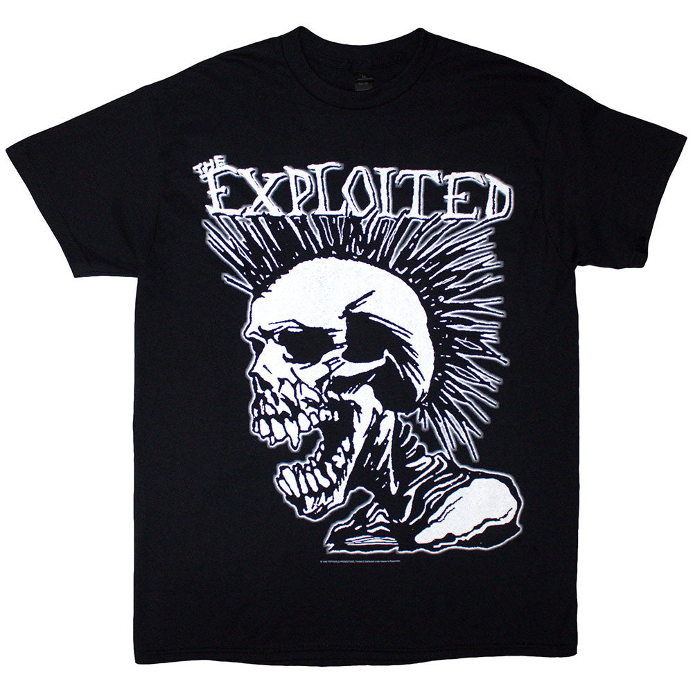 Lizensiertes The Exploited Mohican Skull Bandshirt