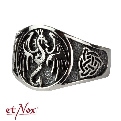 Edelstahlring Dragon Ring von etNox