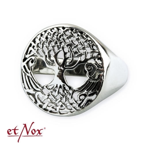 Edelstahlring Lebensbaum Ring von etNox
