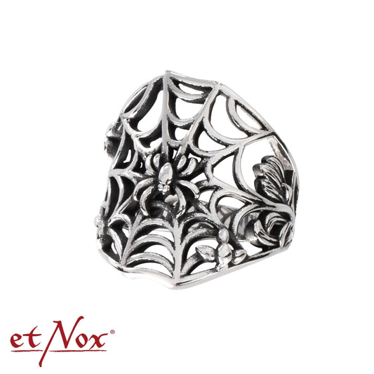 Edelstahlring Spinnennetz Ring von etNox