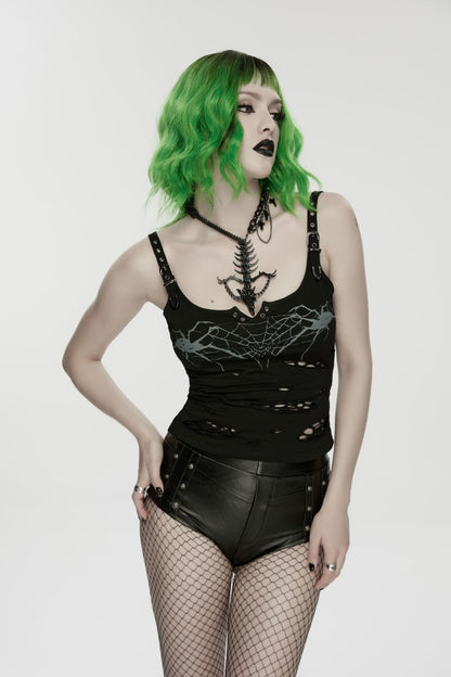 Gothic-Fantasy-Halsschmuck The Witcher Choker mit schwarzem Drachenskelett-Anhänger, Ketten und Kreuz-Anhängern von Punk Rave
