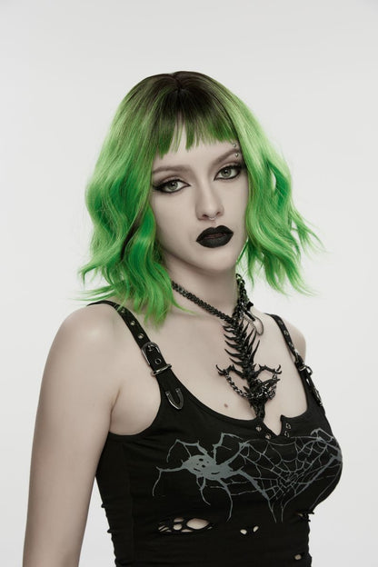 Gothic-Fantasy-Halsschmuck The Witcher Choker mit schwarzem Drachenskelett-Anhänger, Ketten und Kreuz-Anhängern von Punk Rave