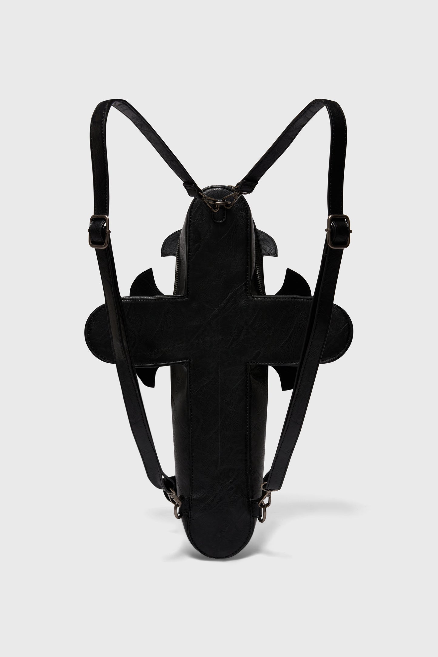Schwarzer Rucksack Eternal Solstice Backpack Kreuzform von Killstar