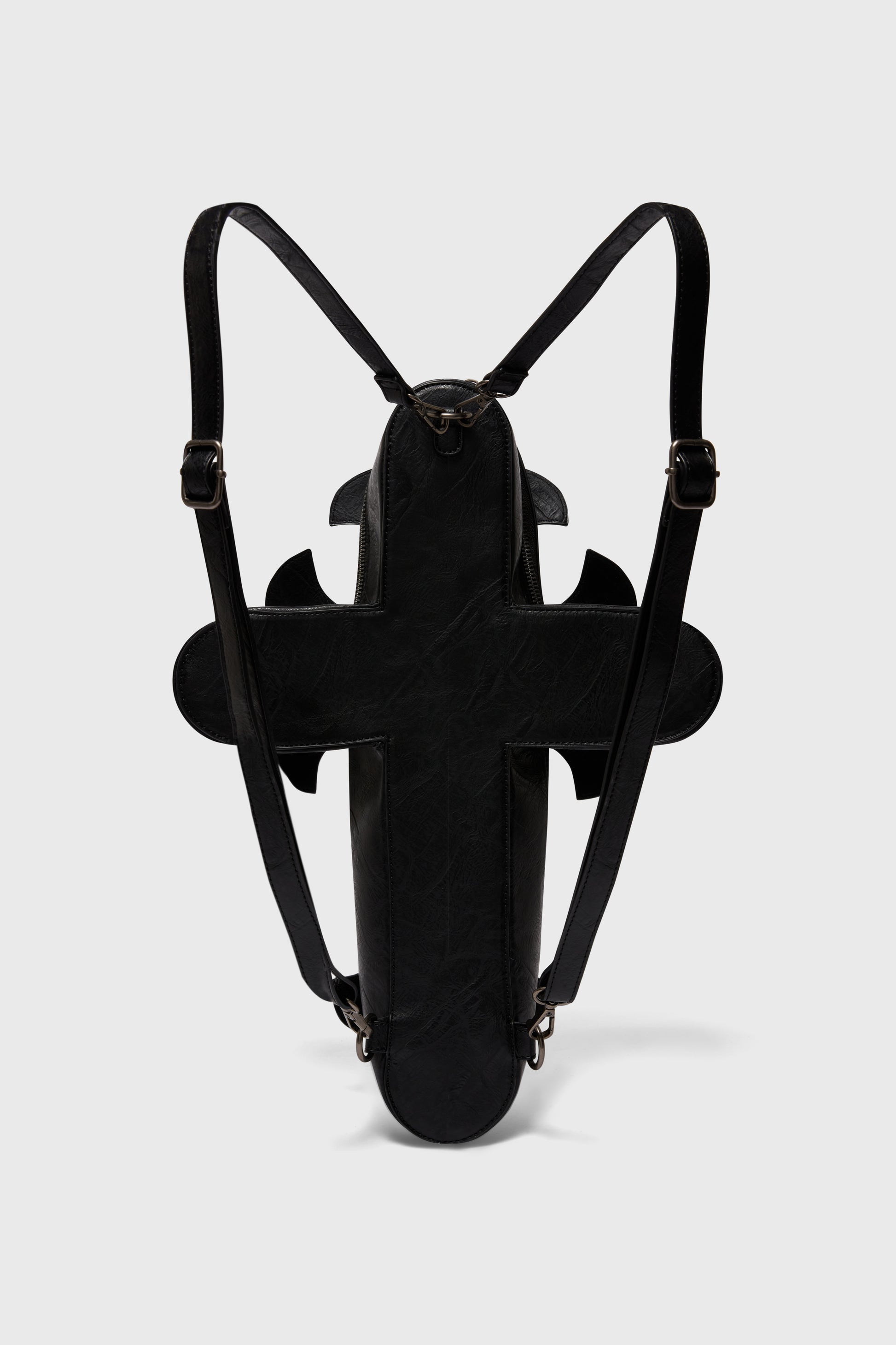 Schwarzer Rucksack Eternal Solstice Backpack Kreuzform von Killstar