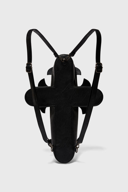 Schwarzer Rucksack Eternal Solstice Backpack Kreuzform von Killstar