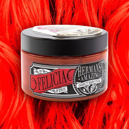 semi-permanente Haartönung UV FELICIA FIRE in dem Farbton Neonrot von Herman's Amazing