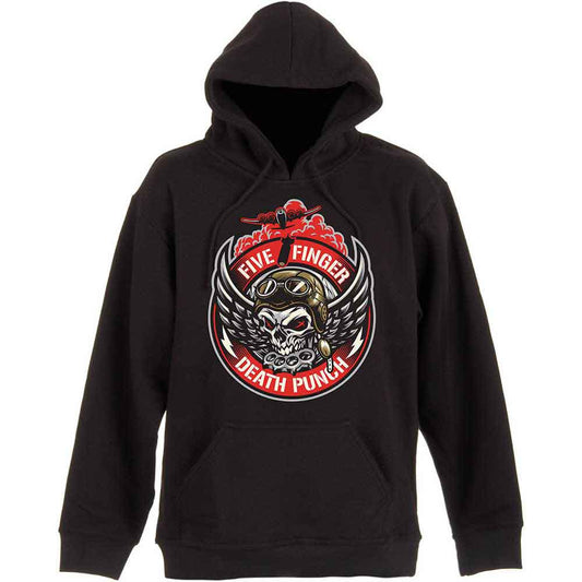 Lizensierter Pullover Five Finger Death Punch Bomber Patch Band-Hoodie