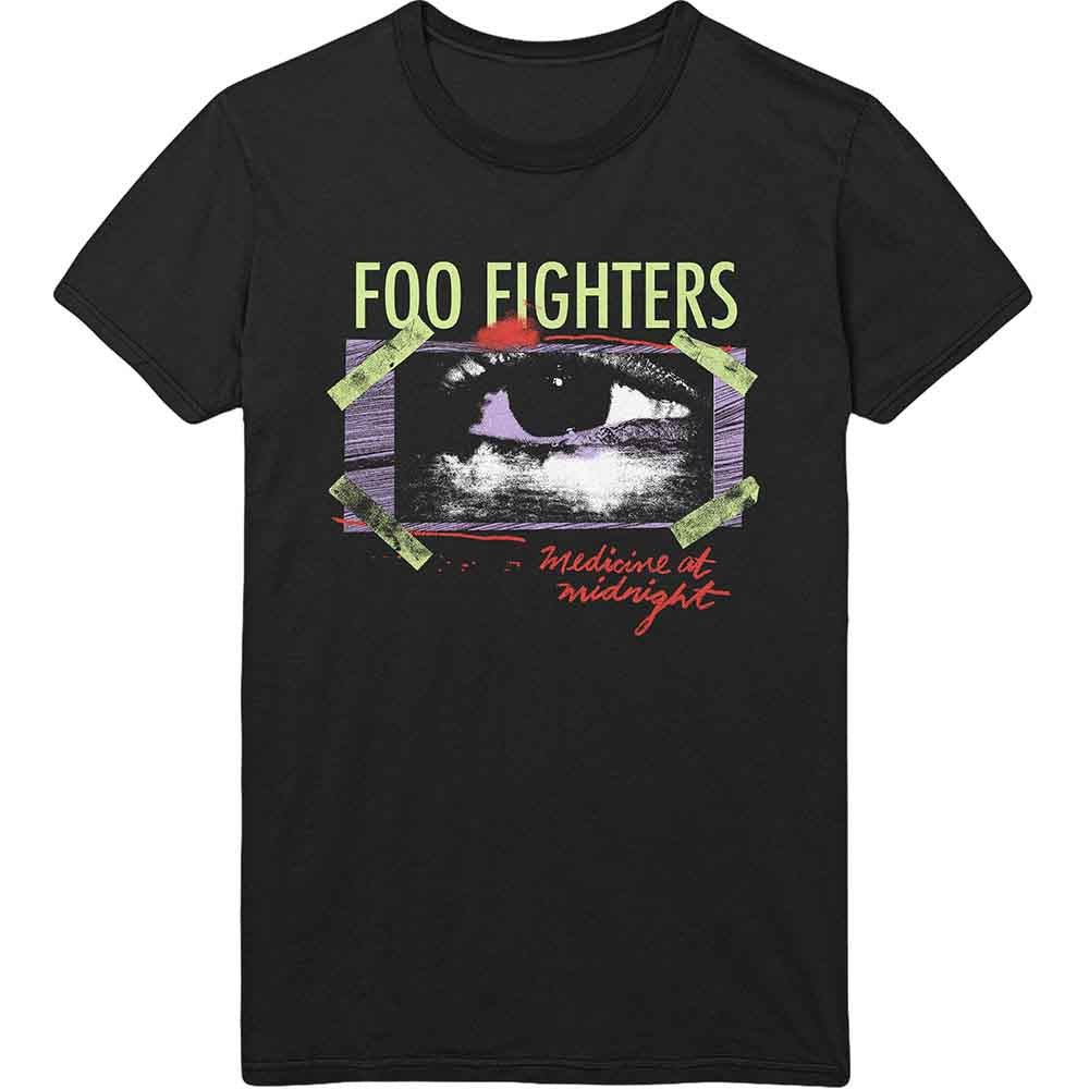 Lizensiertes Foo Fighters Medicine At Midnight Bandshirt mit abstraktem Albumcoverprint