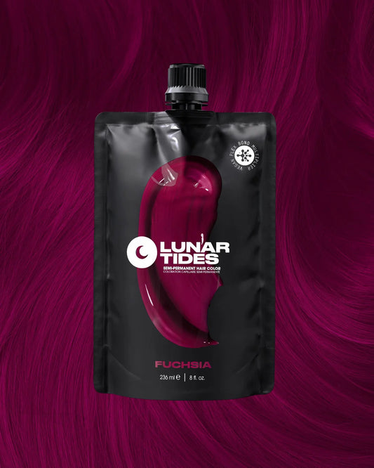 semi-permanente Haartönung Fuchsia Pink in dem Farbton kräftiges, dunkles Magenta von Lunar Tides