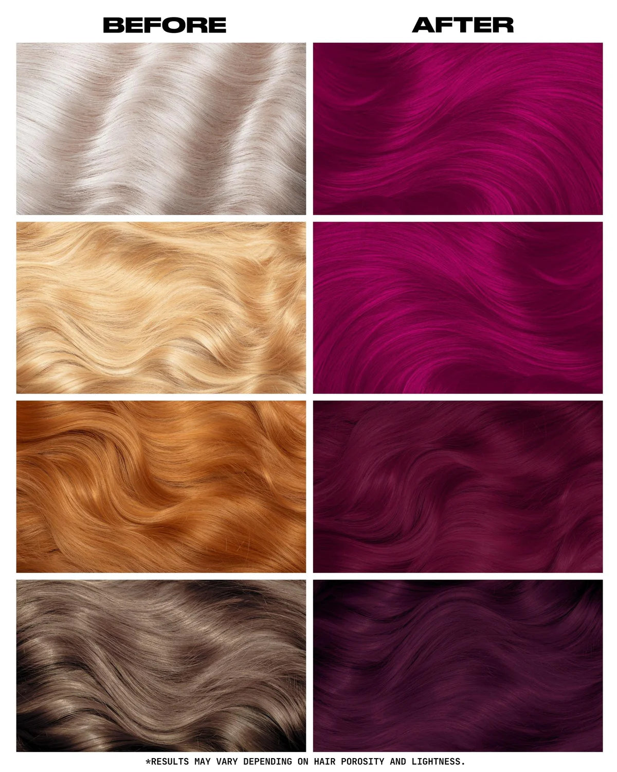 semi-permanente Haartönung Fuchsia Pink in dem Farbton kräftiges, dunkles Magenta von Lunar Tides