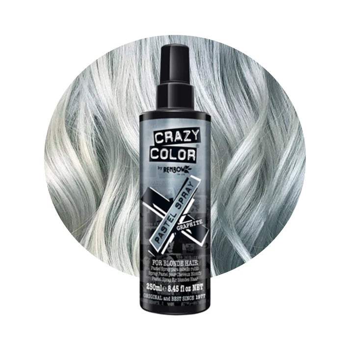 semi-permanentes Farbspray GRAPHITE in dem Farbton Grau von Crazy Color