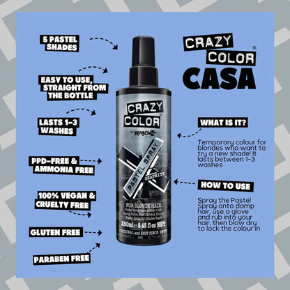 semi-permanentes Farbspray GRAPHITE in dem Farbton Grau von Crazy Color