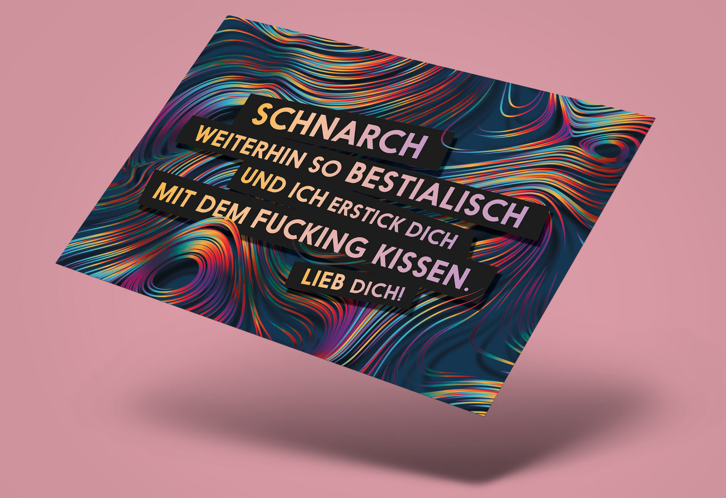 Schnarchen Fck You Card